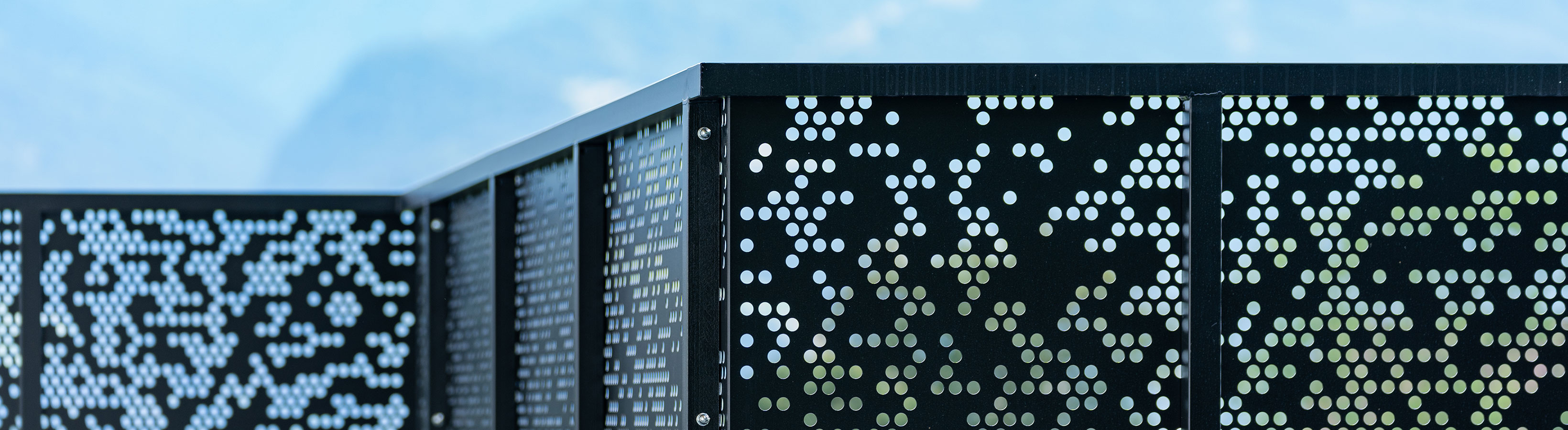 Perforated sheet metal balcony railing | Design & MEVACO
